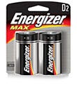 Energizer D Batteries Pkg/2