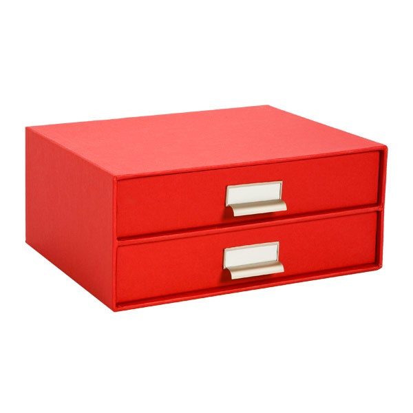 Bigso&trade; Stockholm Paper Drawers Red