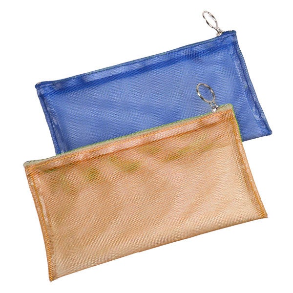 Small Metallic Micro Mesh Pouch