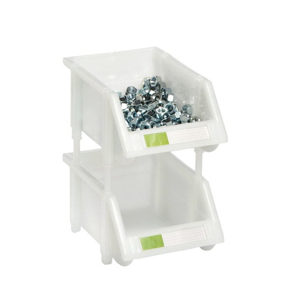 Small Stacking Bin White