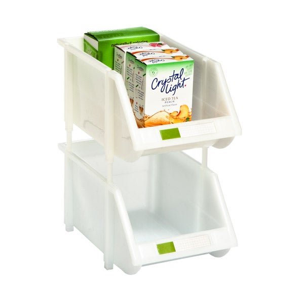 Medium Stacking Bin White