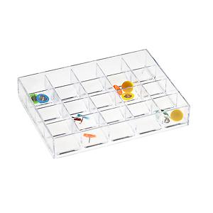 like-it Small Shallow 20-Section Drawer Divider Clear