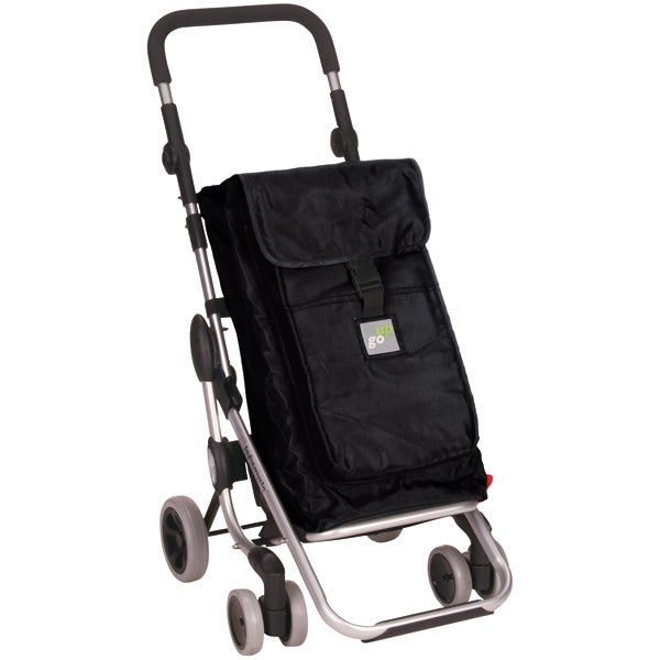Go Up Swivel Shopping Cart Black