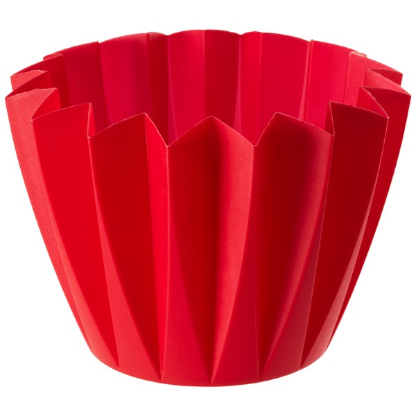 Large Zig Zag Pot Red
