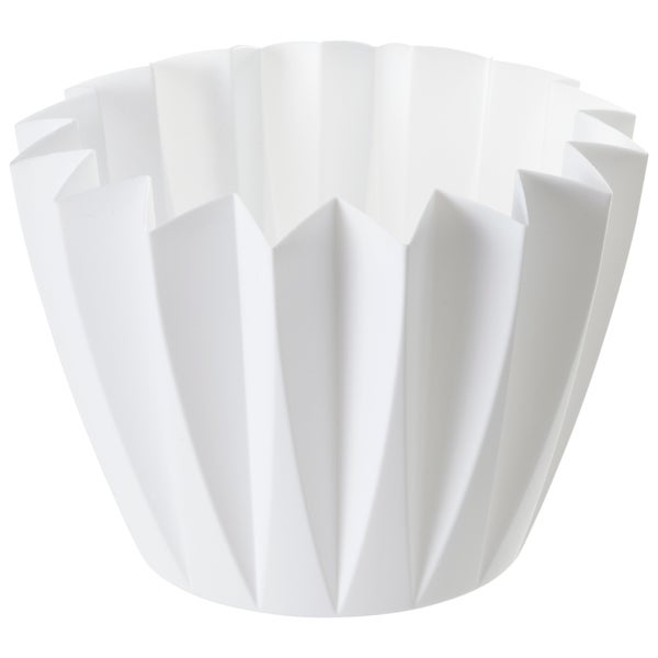 Small Zig Zag Pot White