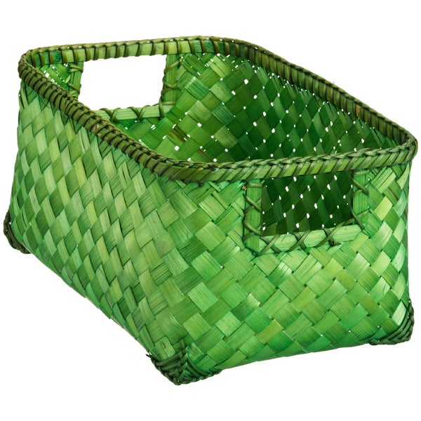 Small Weave Bin Green