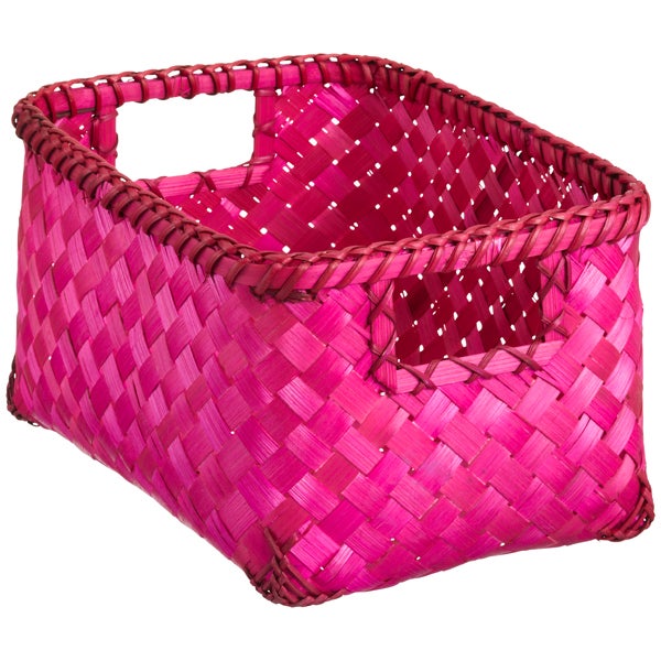 Small Weave Bin Fuchsia