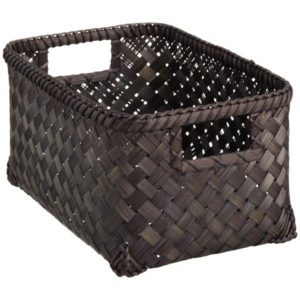 Small Weave Bin Black