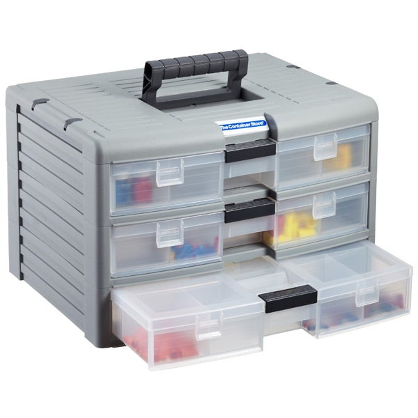3-Case Storage Chest Grey