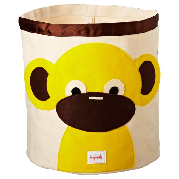 Monkey Canvas Bin Yellow/Brown