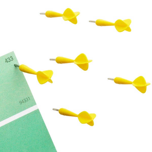 WorkDarts Pushpins Yellow Pkg/6