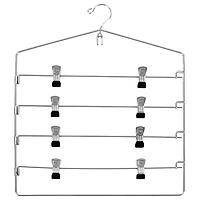4-Tier Swing-Arm Skirt Hanger Chrome