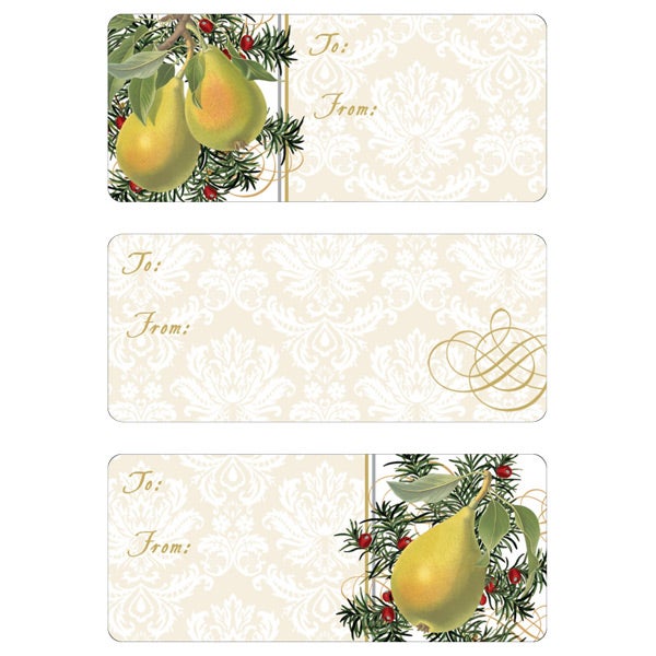Holiday Pears Gift Labels