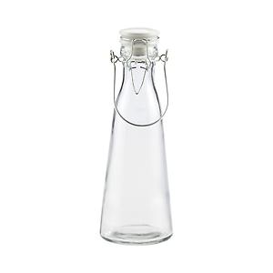 16.9 oz. Vintage Glass Milk Bottle Ceramic Lid
