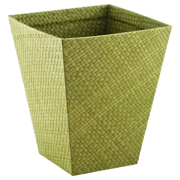 Square Pandan Wastebasket Lime