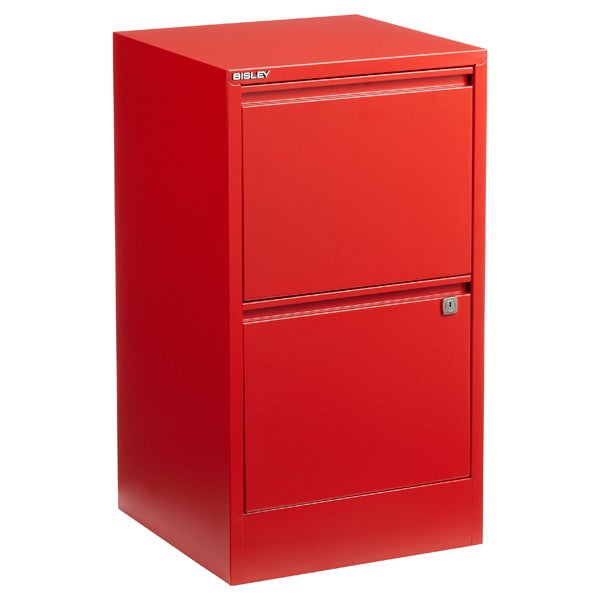 Bisley Red 2 & 3Drawer Locking Filing The Container Store