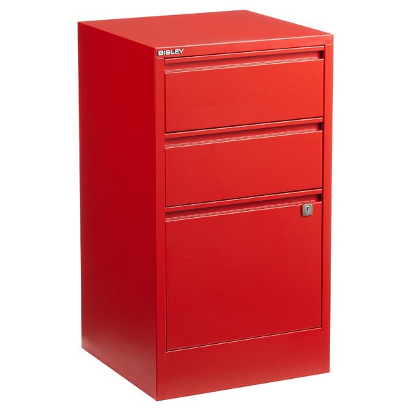 Bisley Red 2 & 3Drawer Locking Filing The Container Store