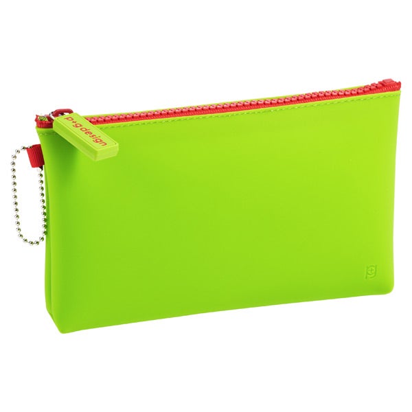 Silicone Zippered Pouch Green