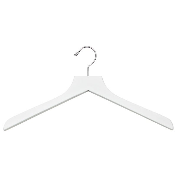 Basic White Wooden Hangers The Container Store