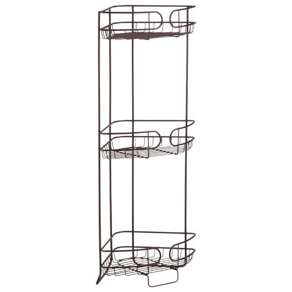 3-Shelf Corner Storage Tower Bronze