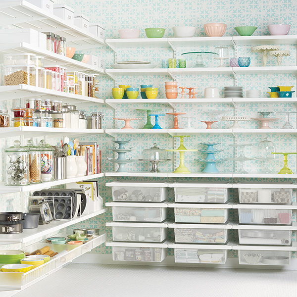 White elfa décor Baker's Pantry | The Container Store