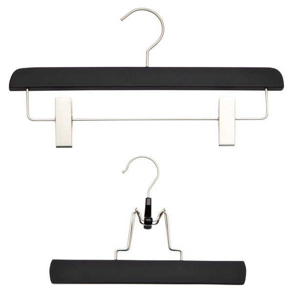Black Soft Matte Trouser Clamp & Skirt Hanger
