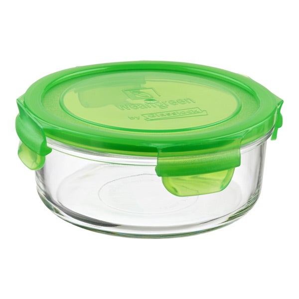 Glass Containers with Green Lids The Container Store