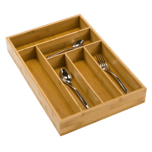 Deep Bamboo Cutlery Tray The Container Store