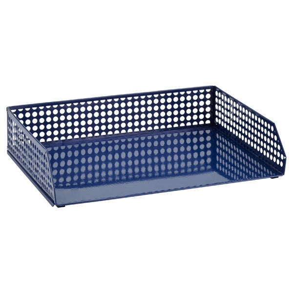 Navy Edison Stacking Letter Tray The Container Store