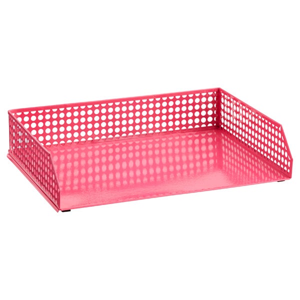 Pink Edison Stacking Letter Tray The Container Store