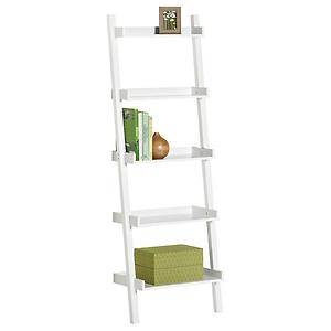 Linea Leaning Bookcase White