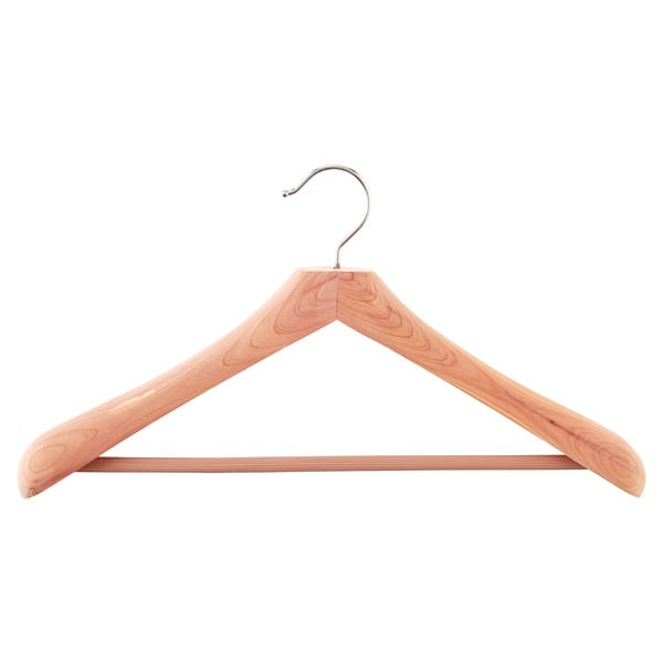Superior Cedar Coat Hanger with Trouser Bar The Container Store