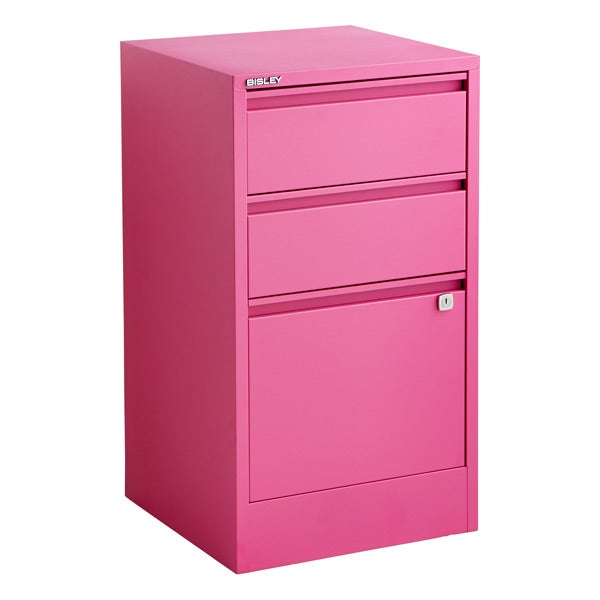 Bisley Pink 2 & 3Drawer Locking Filing The Container Store