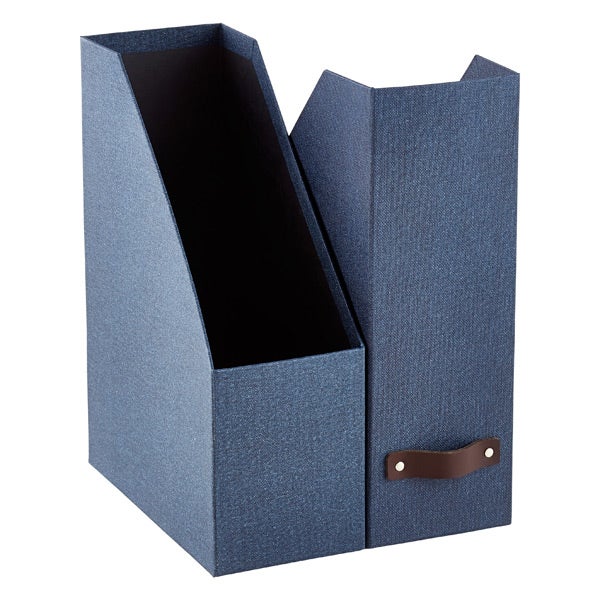 Bigso Marten Navy Magazine Holder The Container Store