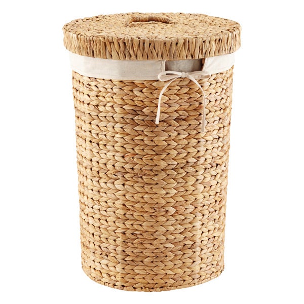 Round Water Hyacinth Hamper The Container Store