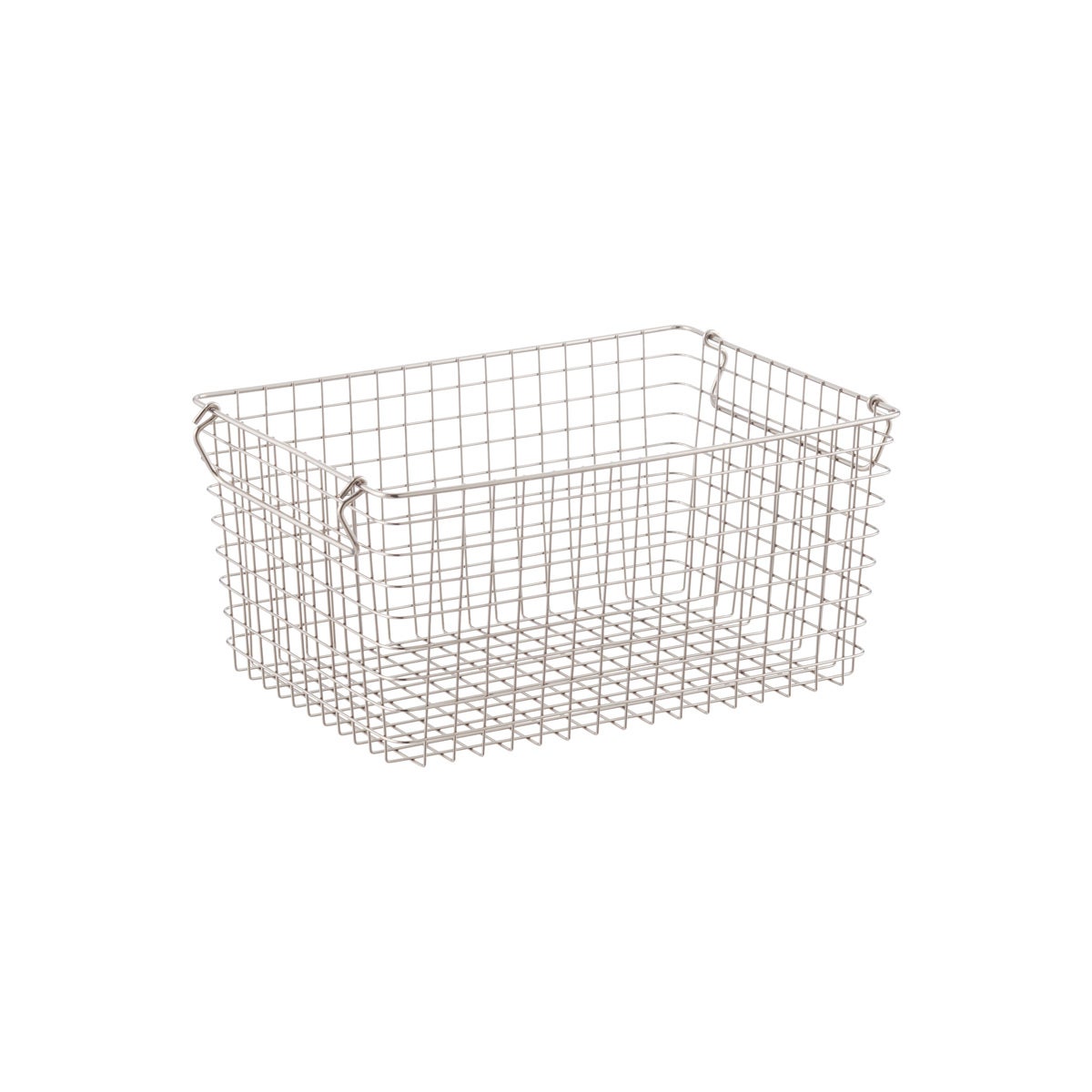 Stackable Wire Storage Baskets with Handles The Container Store