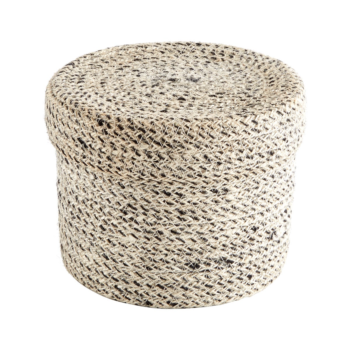 White Round Jute Storage Boxes with Lids The Container Store