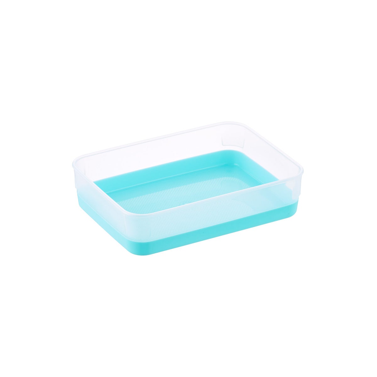Clear & Aqua Drawer Organizer Trays The Container Store