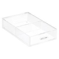 The Container Store Luxe 2- Compartment Acrylic Accessory Drawer Clear