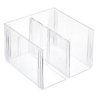 Case of 4 Clearline Stacking Tall Shoe Bin Clear