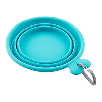 MESSY MUTTS Dog Collapsible Silicone Bowl Teal