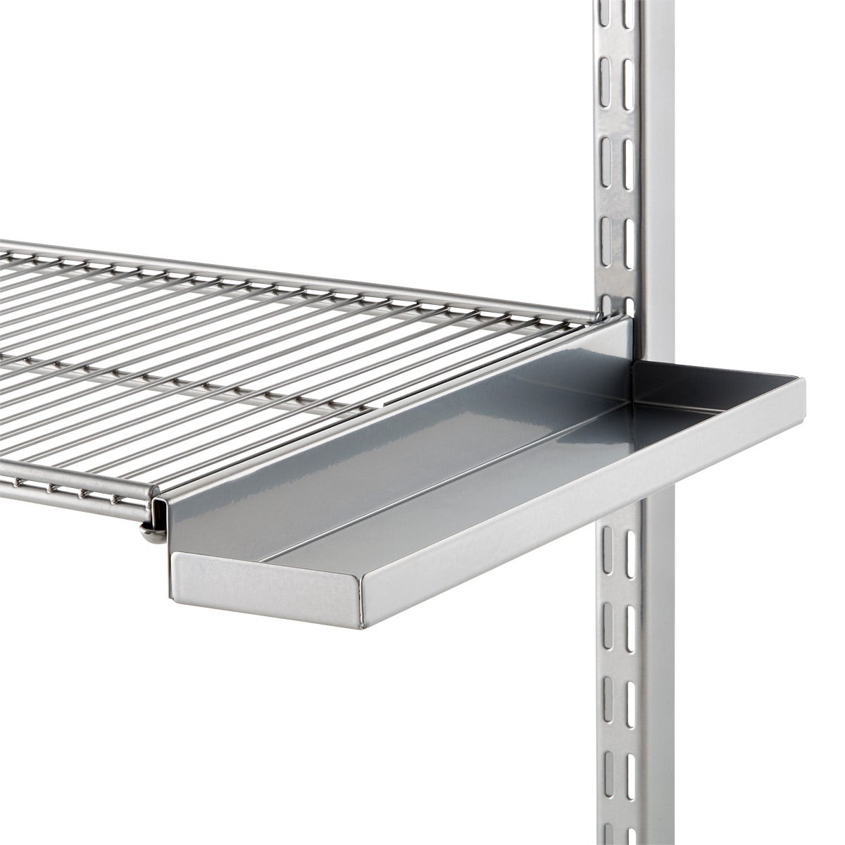 12" Platinum Elfa Ventilated Wire Shelf Bracket Tray The Container Store