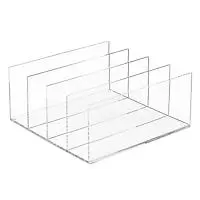 The Container Store 4-Section Luxe Acrylic Handbag Storage File
