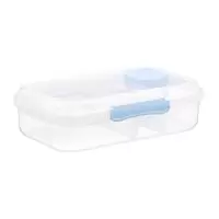 The Container Store 2.3 qt. Plastic Food Container Bento Blue