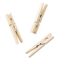 The Container Store Classic Wooden Clothespins Clips Natural Pkg/25