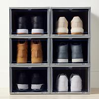The Container Store Best Value Case of 6 X-Large Drop-Front Shoe Box Grey