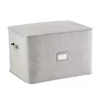 The Container Store Large Zippered Storage Bag Grey