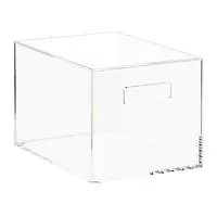 The Container Store Small Luxe Acrylic Bin Clear
