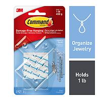 Command Jewelry Racks Clear Pkg/2