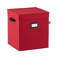 The Container Store Tall Collectibles Storage Box Red